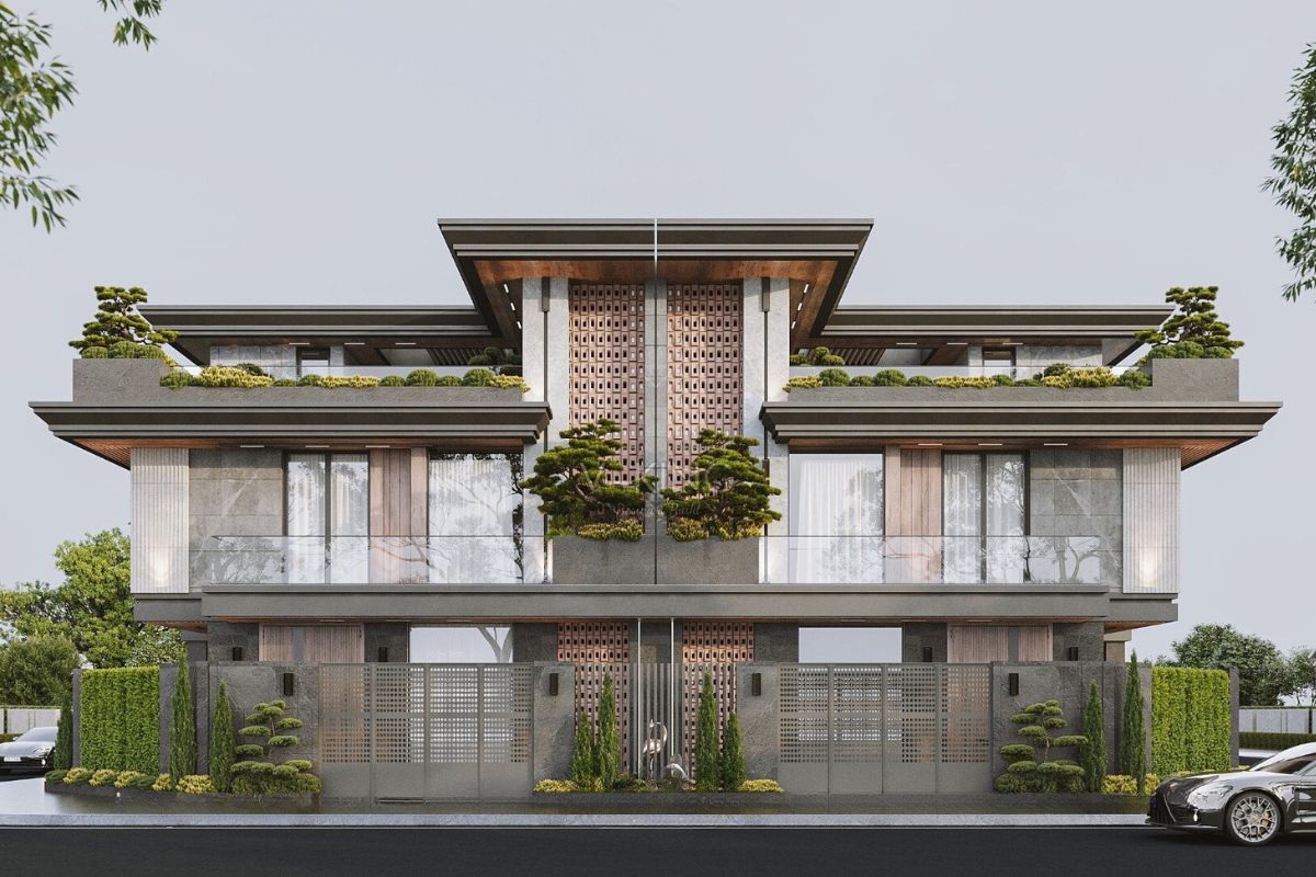 Biệt thự song lập l&agrave; g&igrave;? Đ&oacute; l&agrave; hai căn biệt thự liền kề chung tường nhưng c&oacute; s&acirc;n vườn v&agrave; lối đi ri&ecirc;ng (Ảnh: Sưu tầm)