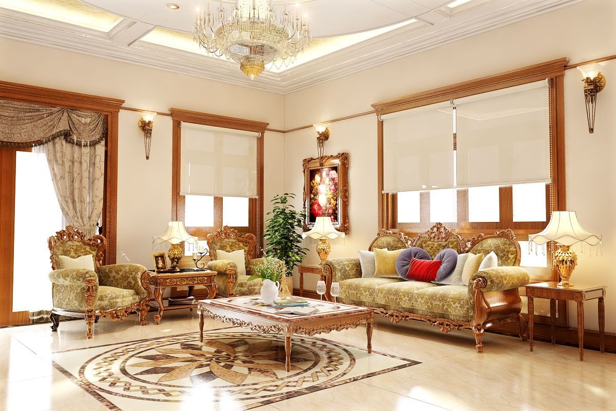 Thiết kế biệt thự cổ điển cân bằng giữa ánh sáng tự nhiên và nhân tạo, làm toát lên vẻ đẹp sang trọng và ấm áp (Ảnh: Sưu tầm)