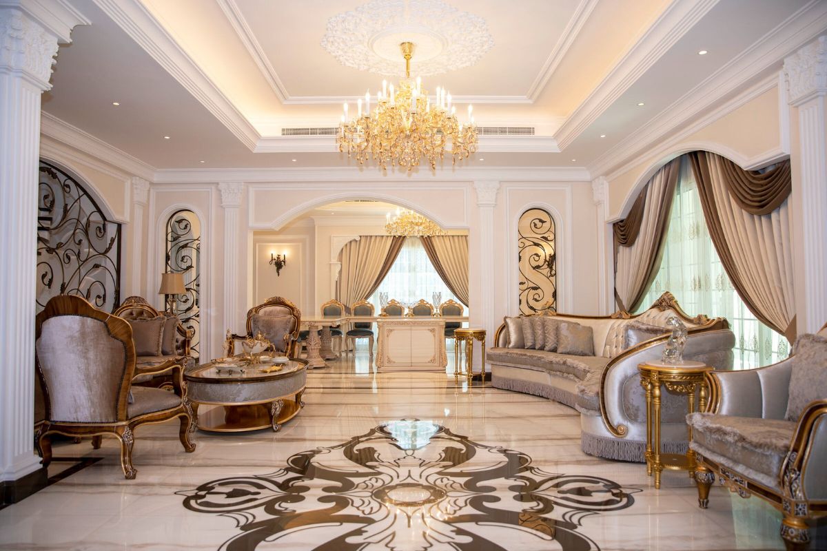 Thiết kế nội thất biệt thự cổ điển sử dụng vật liệu cao cấp, nâng tầm giá trị của tổng thể công trình (Ảnh: Sưu tầm)