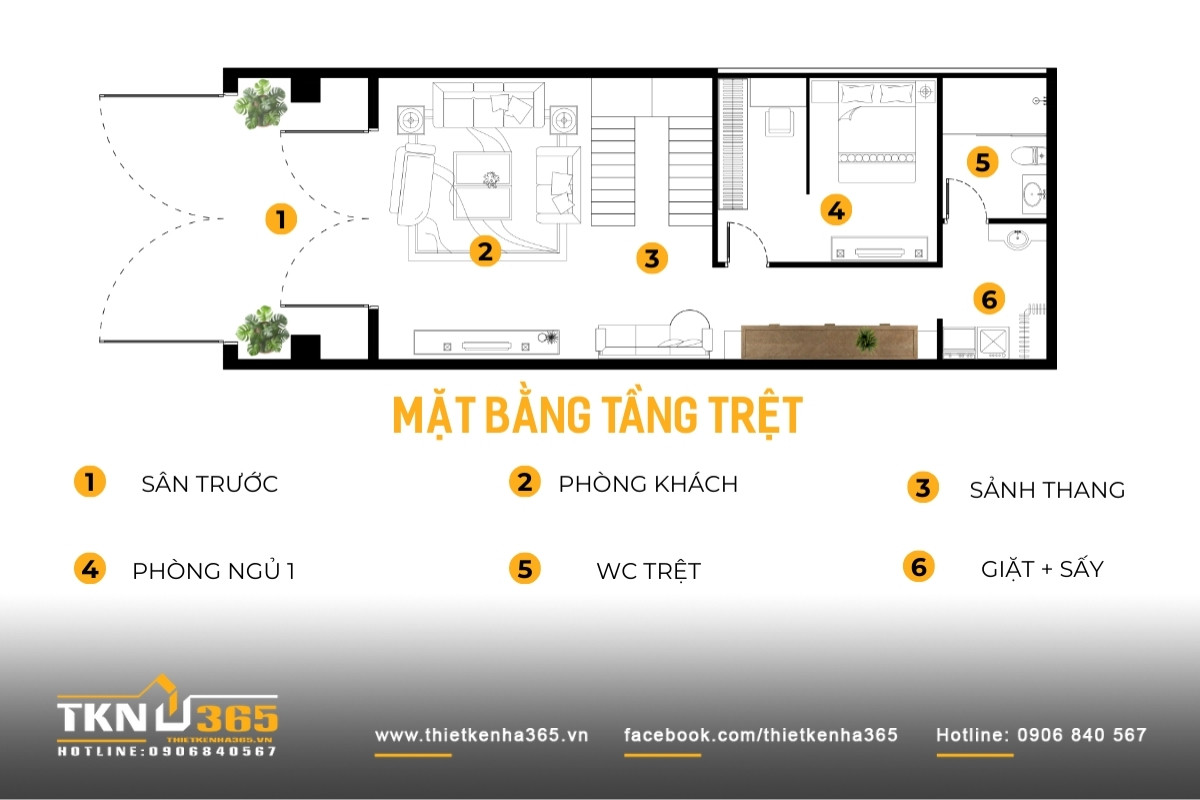 bảng vẽ c&ocirc;ng năng tầng trệt