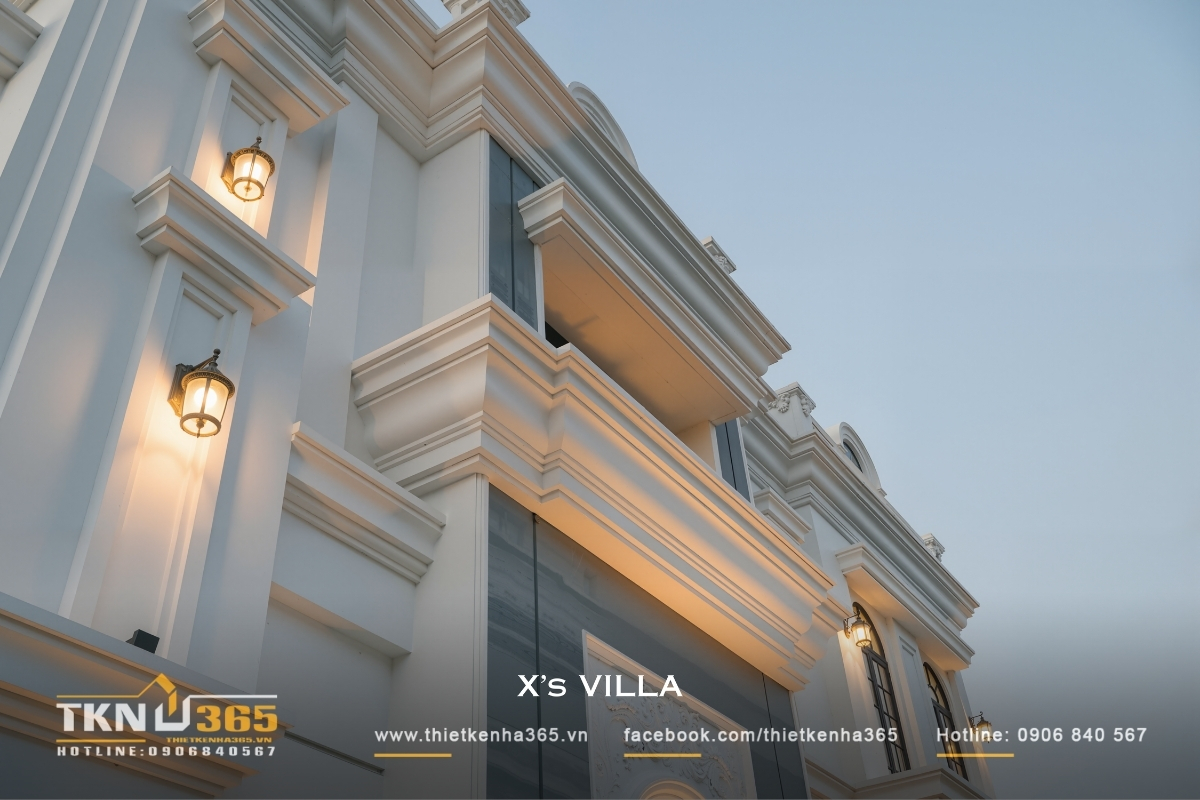 Mẫu biệt thự 3 tầng t&acirc;n cổ điển