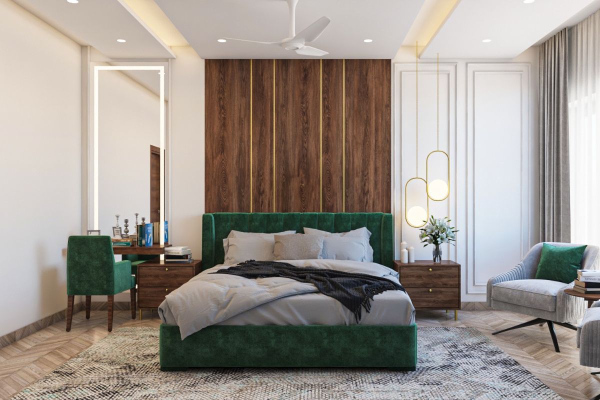 Màu sơn phù hợp phòng ngủ vợ chồng không nên quá tối hoặc quá rực rỡ (Ảnh: Sưu tầm)