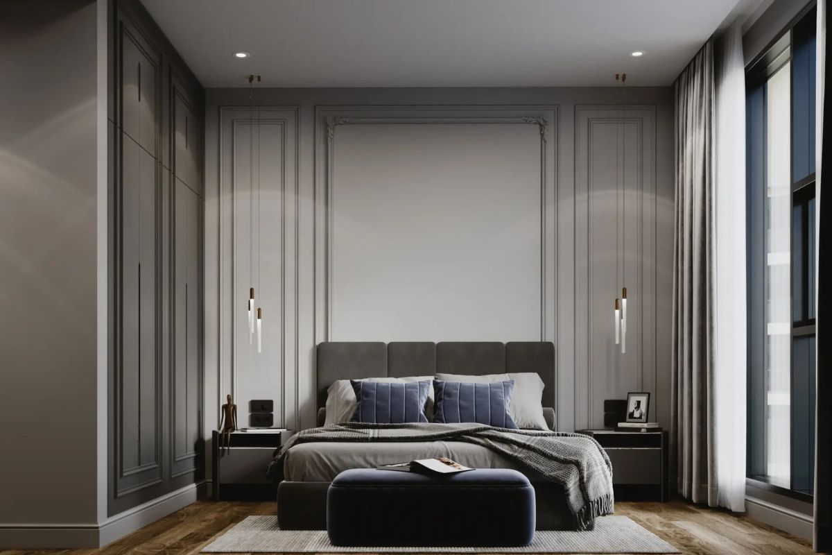 Thiết kế nội thất ph&ograve;ng ngủ biệt thự cần tu&acirc;n thủ theo những nguy&ecirc;n tắc nhất định (Ảnh: Sưu tầm)