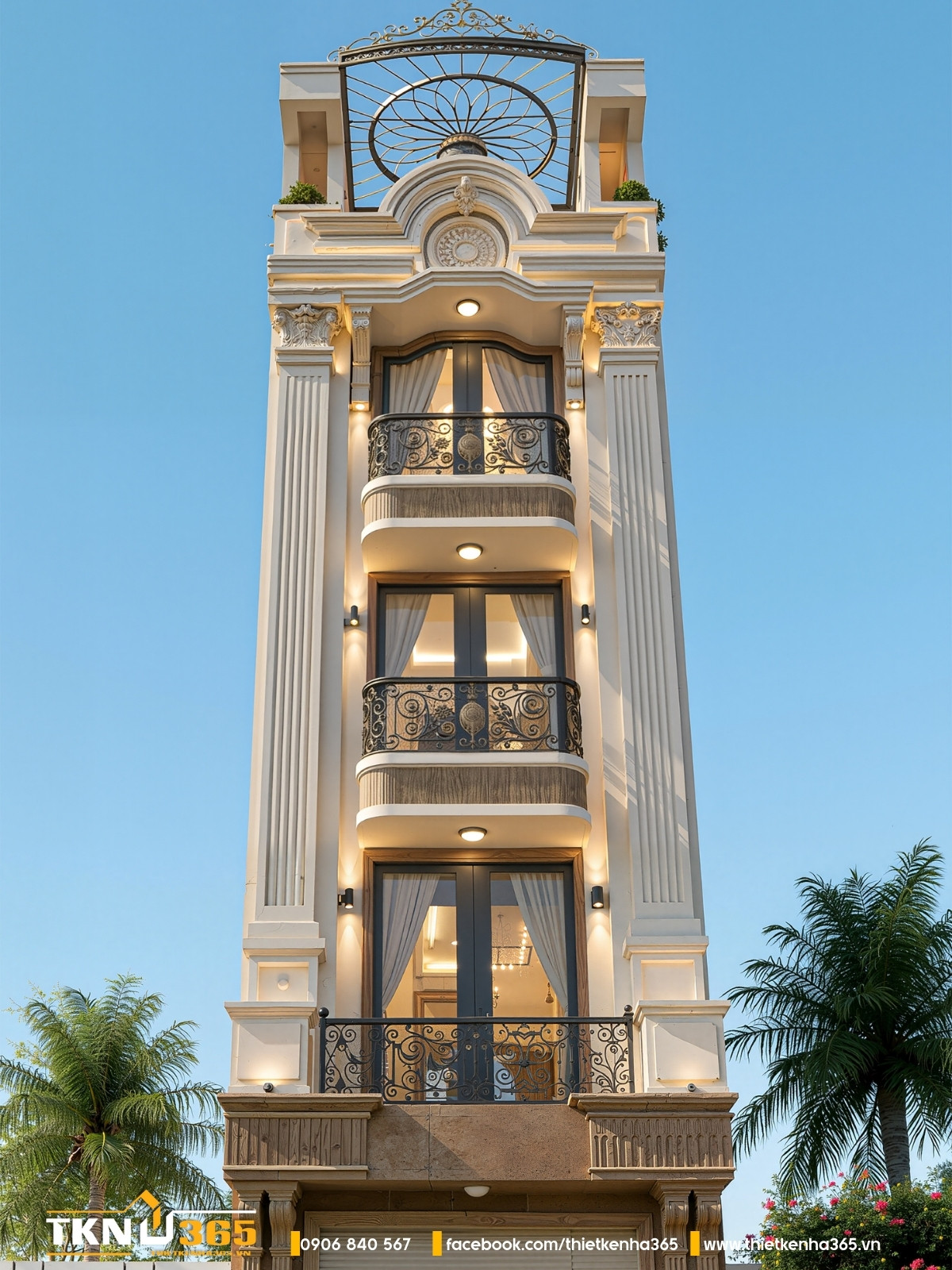 Kiến tr&uacute;c ấn tượng nhờ sự kết hợp ăn &yacute; của khối d&aacute;ng, vật liệu, m&agrave;u sắc