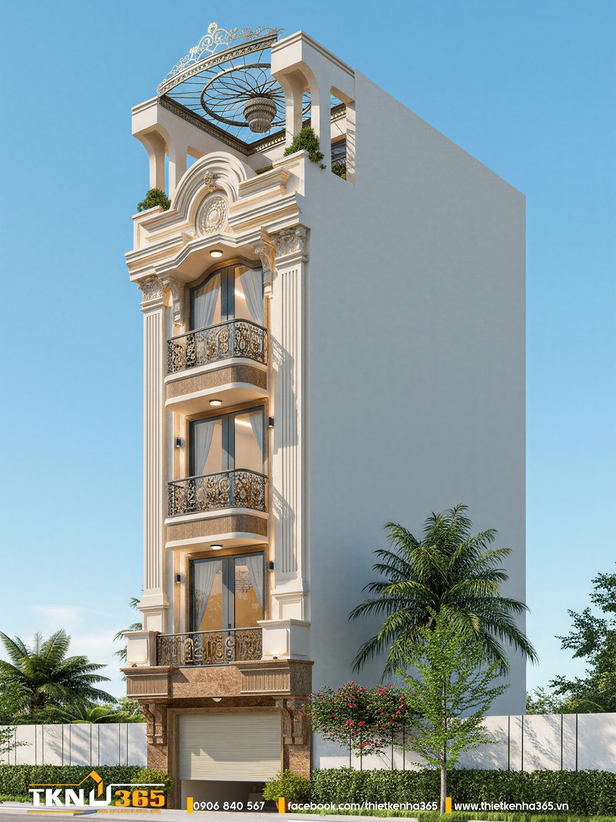 nh&agrave; phố 5 tầng t&acirc;n cổ điển