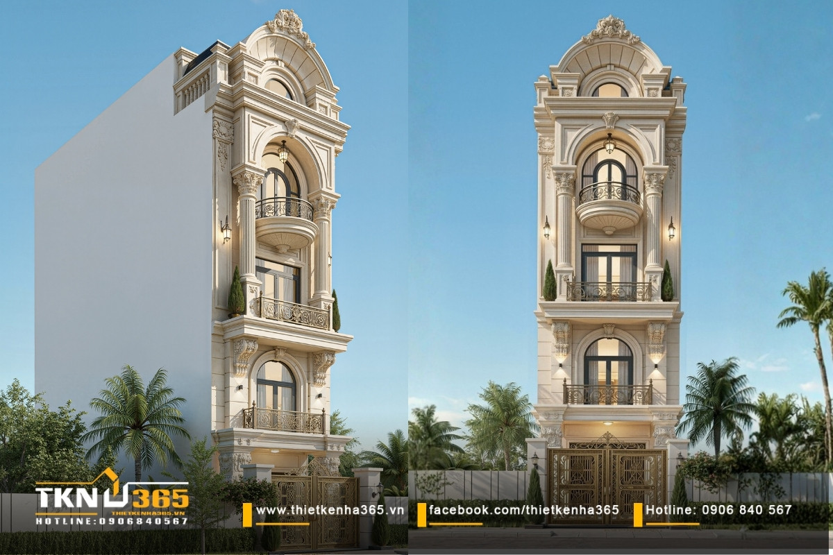 nhà phố 5 tầng tân cổ điển