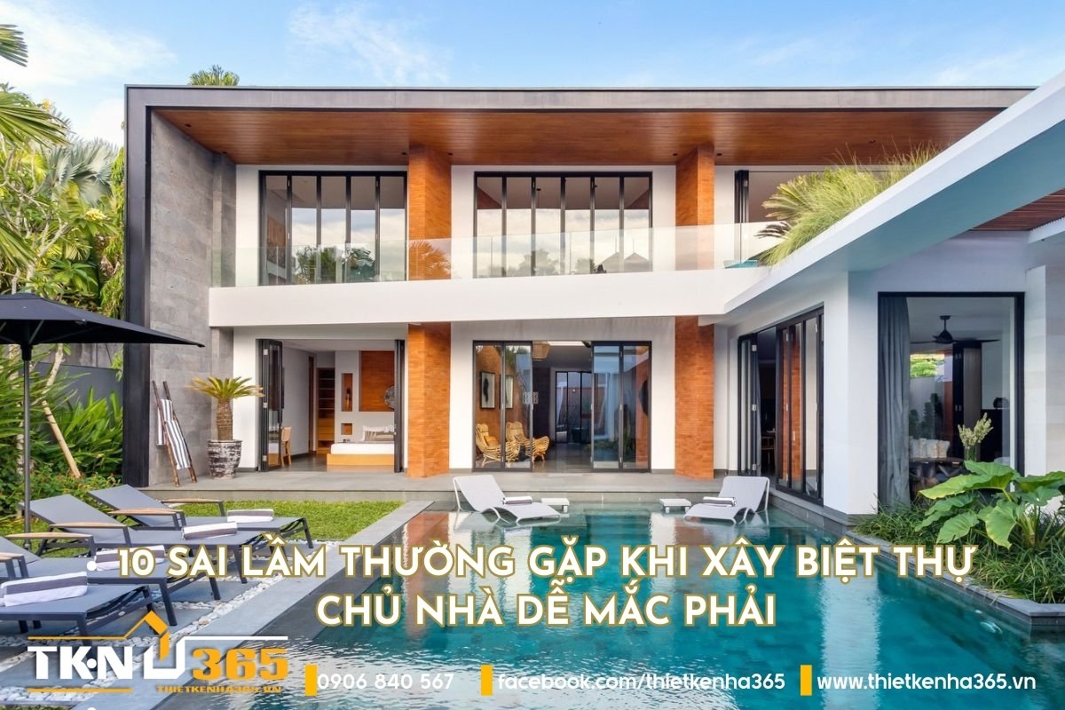 10 sai lầm thường gặp khi xây biệt thự chủ nhà dễ mắc phải