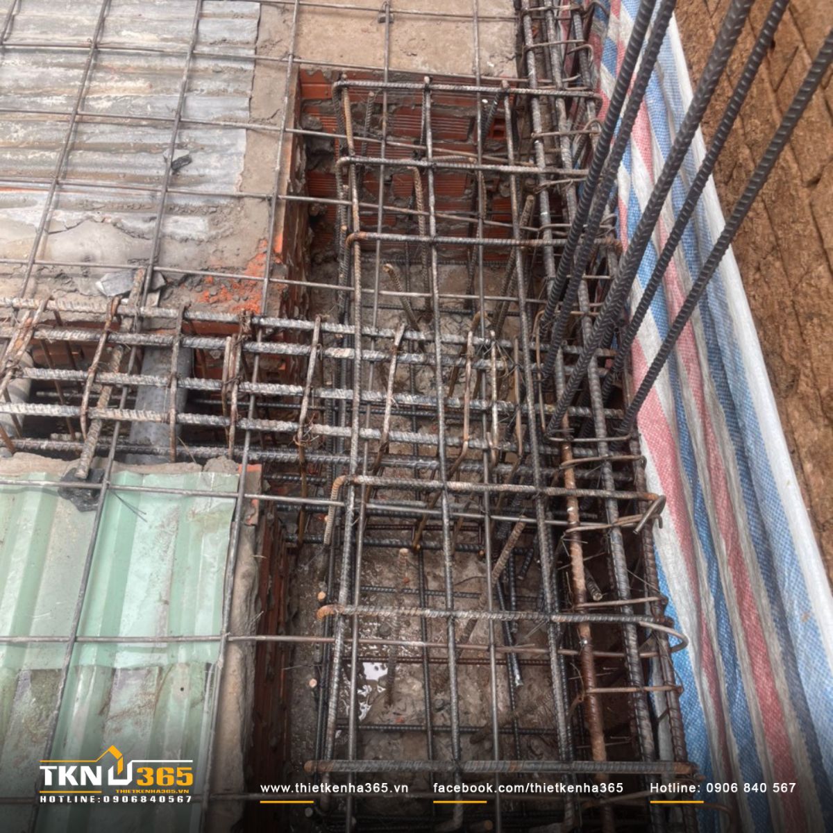 Hình ảnh thi công móng, bể phốt, đổ bê tông và xây tường tầng trệt