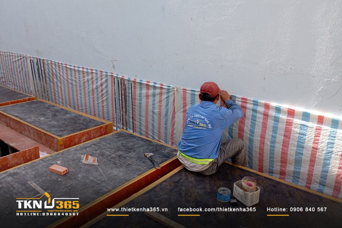 Hình ảnh thi công hạng mục đổ bê tông tầng 2