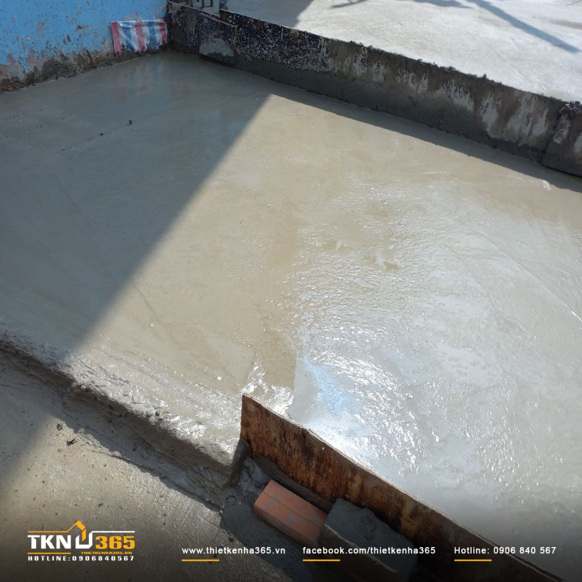 Hình ảnh thi công hạng mục đổ bê tông móng và bê tông sàn trệt