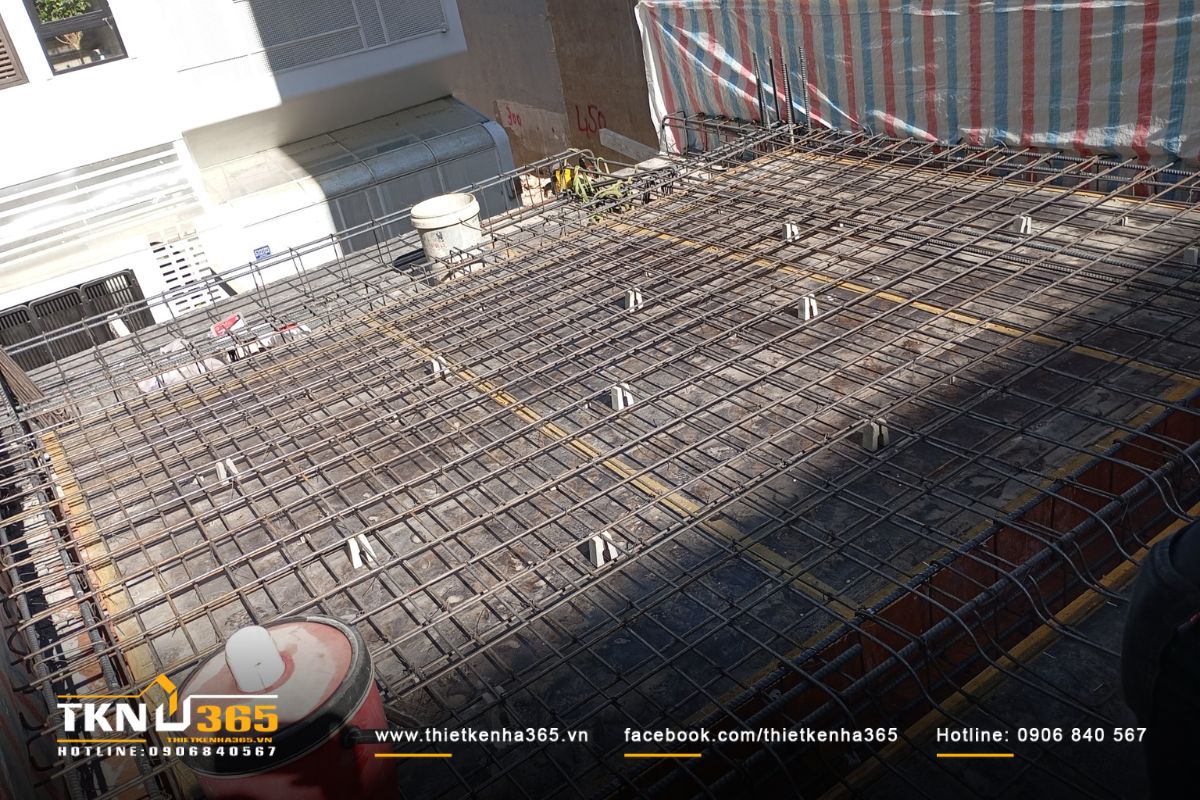 Hình ảnh thi công hạng mục đổ bê tông tầng 2