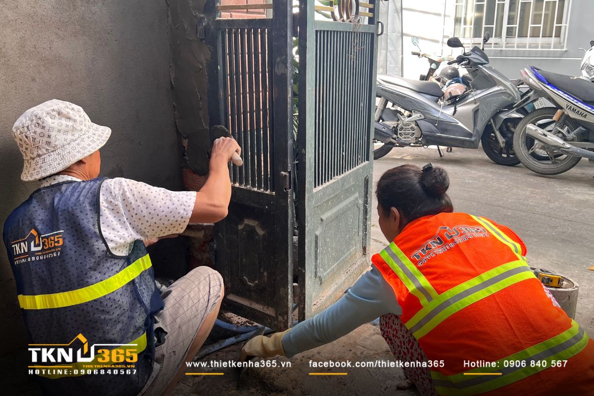 Hình ảnh tô tường và sơn tường trong - ngoài