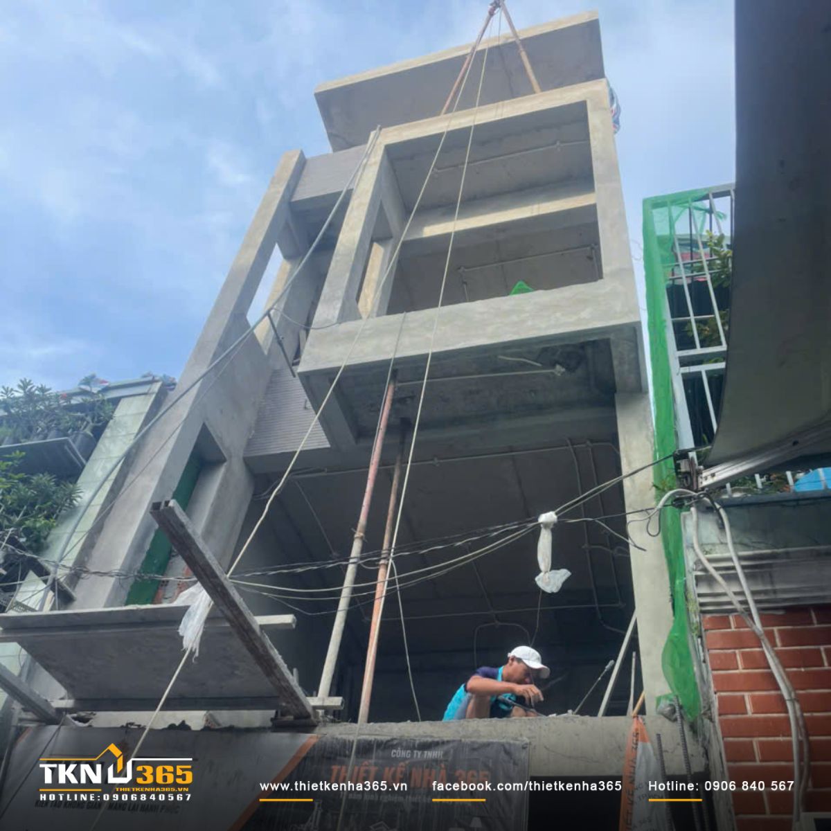 Hình ảnh xây tường gạch và tô tường trong - ngoài