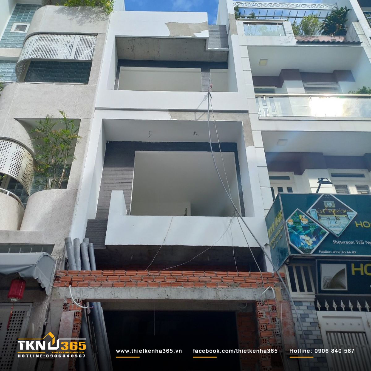 Hình ảnh xây tường và sơn tường trong - ngoài