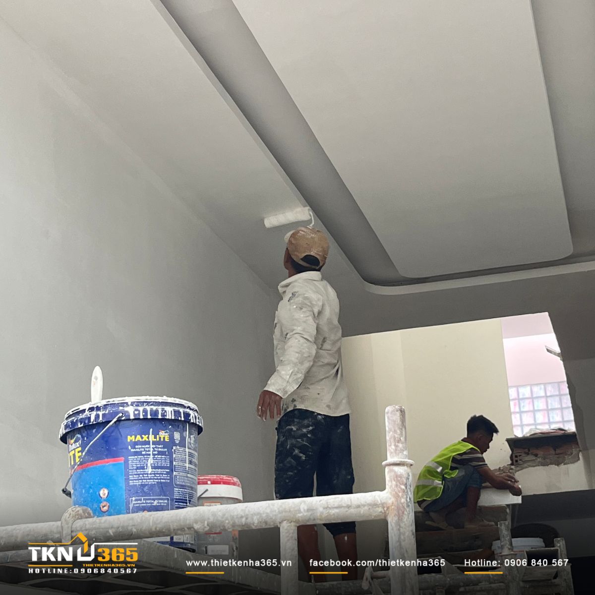 Hình ảnh tô tường và sơn tường trong - ngoài