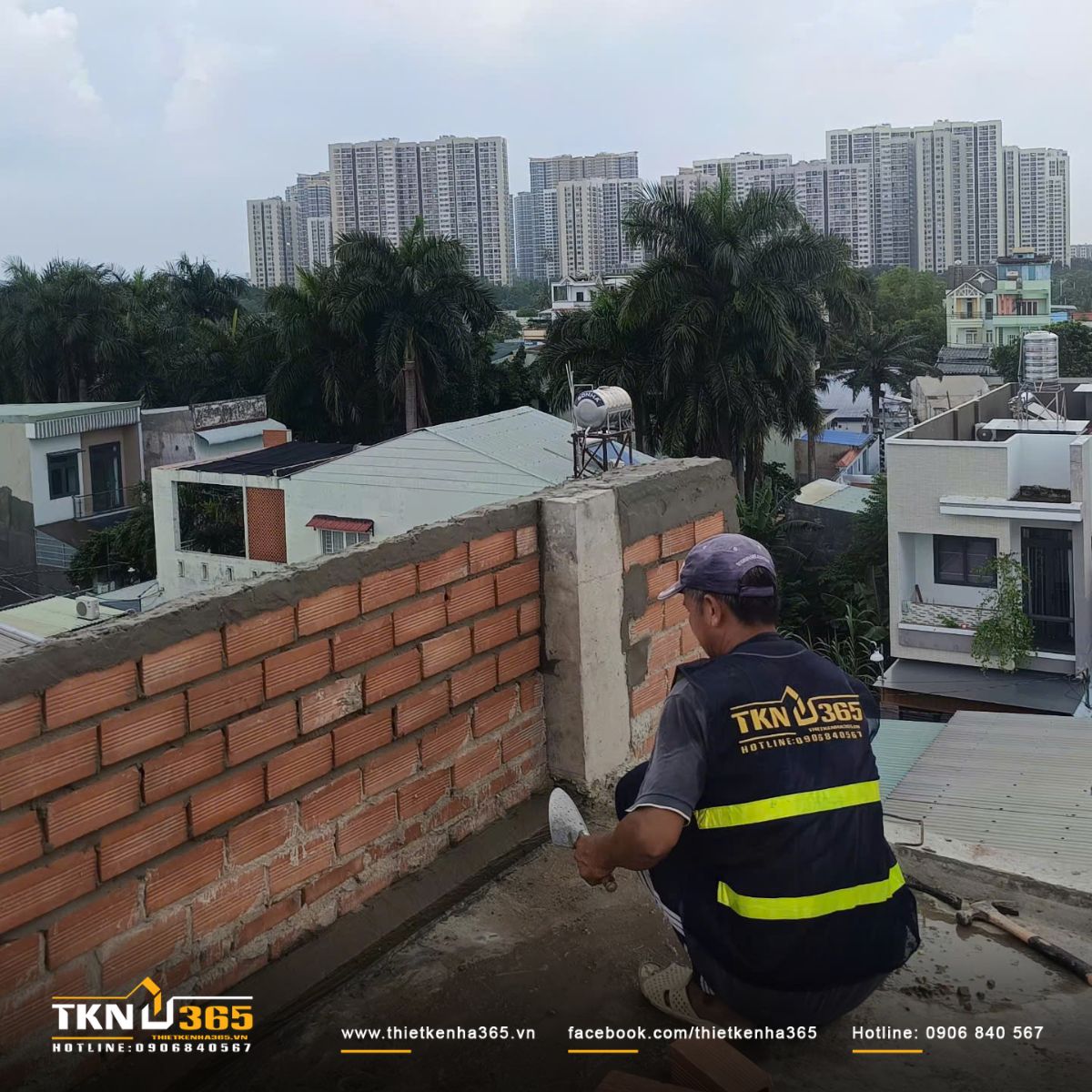 Hình ảnh xây tường lầu 1