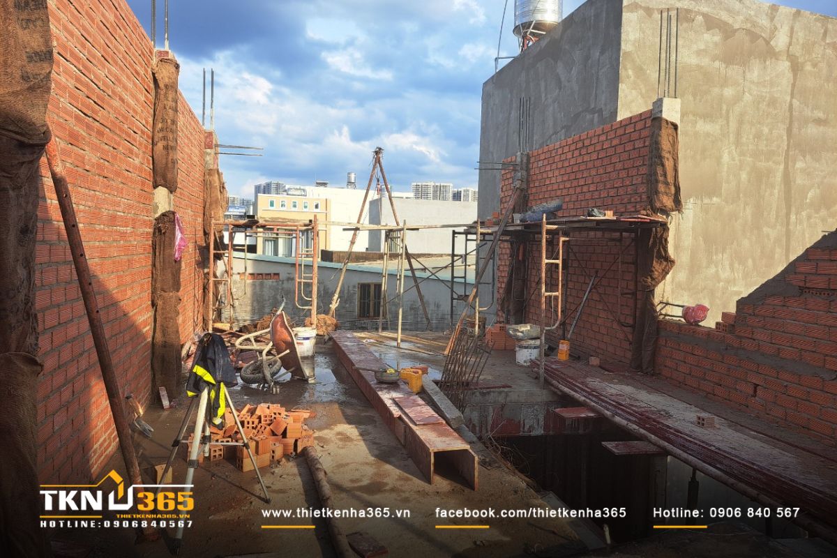 Hình ảnh xây tường lầu 1