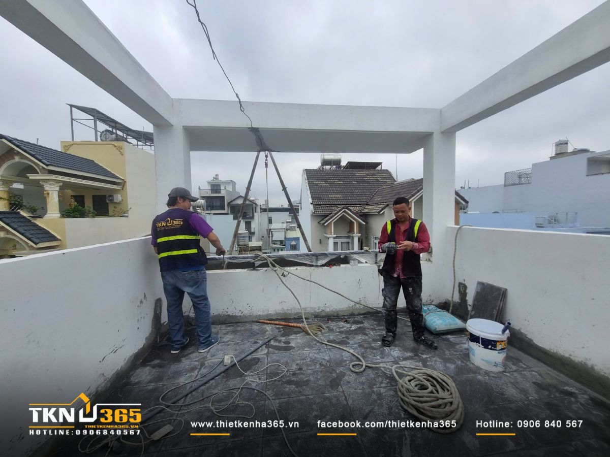 Hình ảnh ốp gạch và sơn tường trong - ngoài