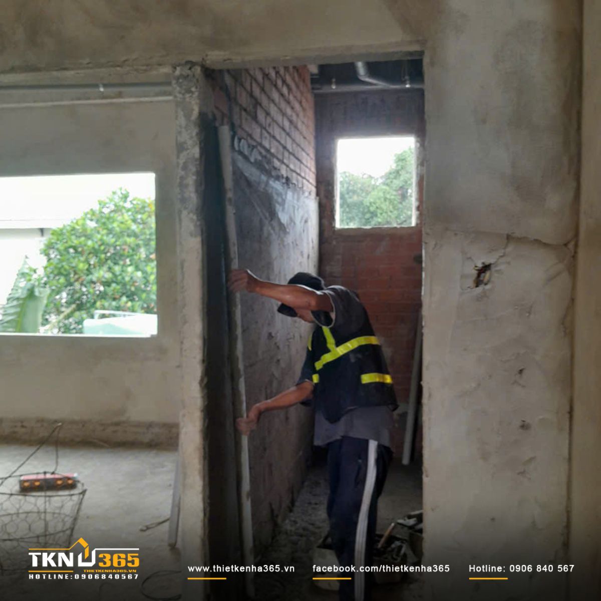 Hình ảnh tô tường và sơn tường trong - ngoài