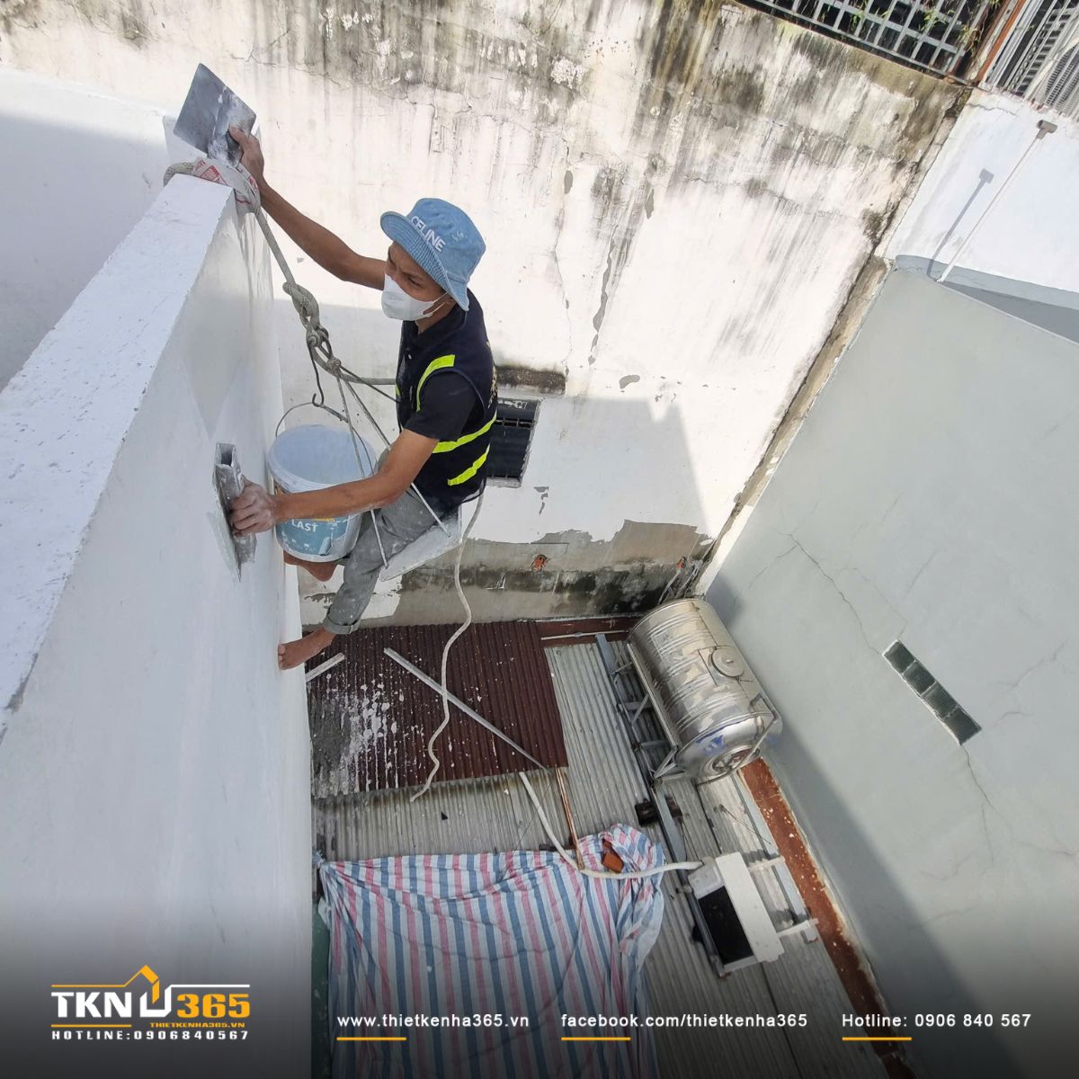 Hình ảnh ốp gạch và sơn tường trong - ngoài