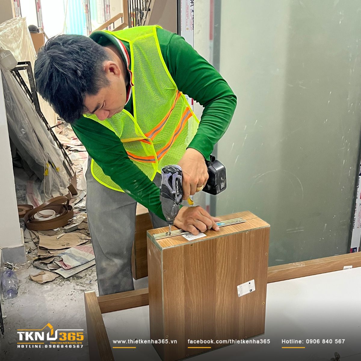 Hình ảnh thi công nội thất nhà phố 3 tầng M’s House