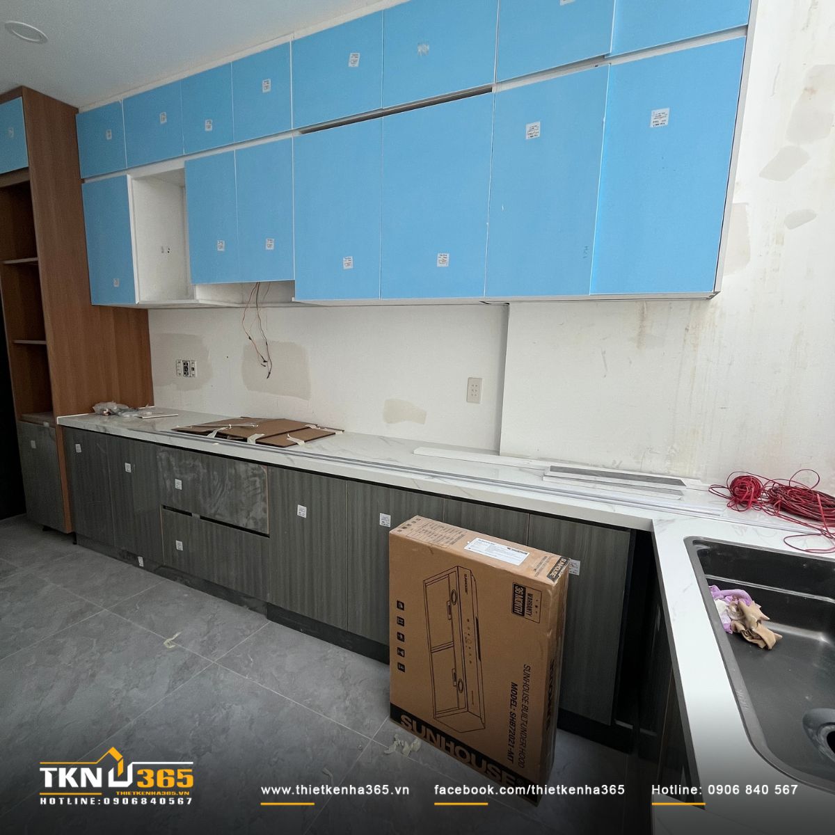 Hình ảnh thi công nội thất nhà phố 3 tầng M’s House