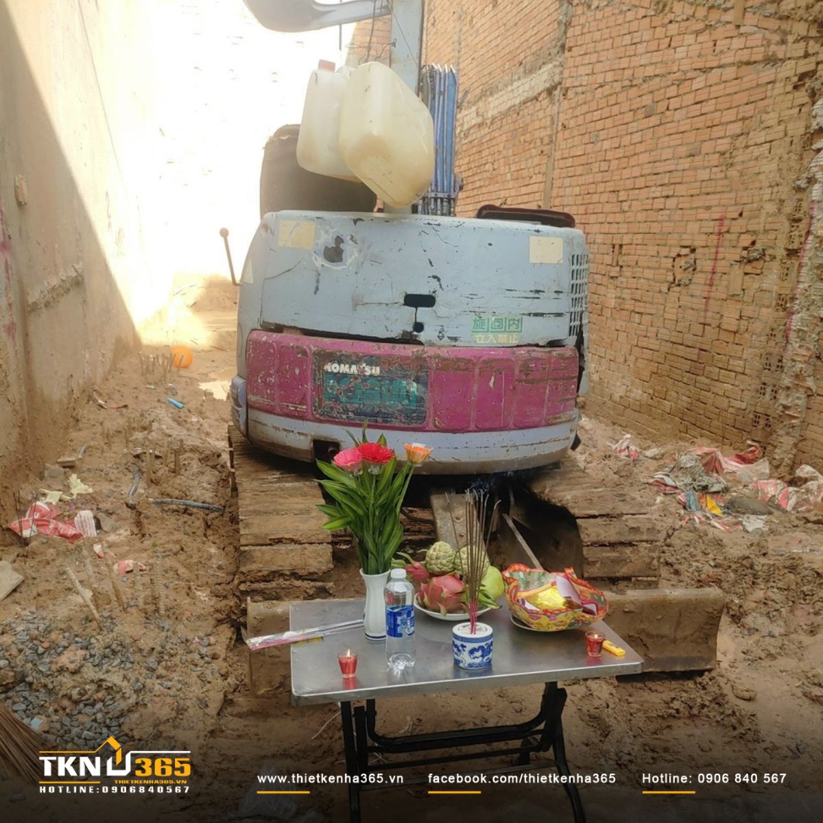 Lễ khởi công nhà phố 3 tầng ở quận Tân Phú