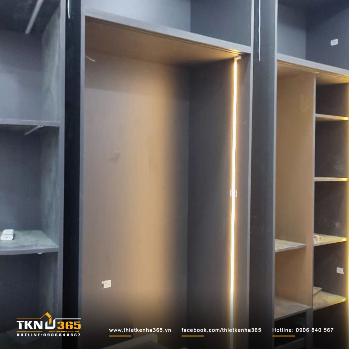 Hình ảnh thi công nội thất nhà phố 3 tầng