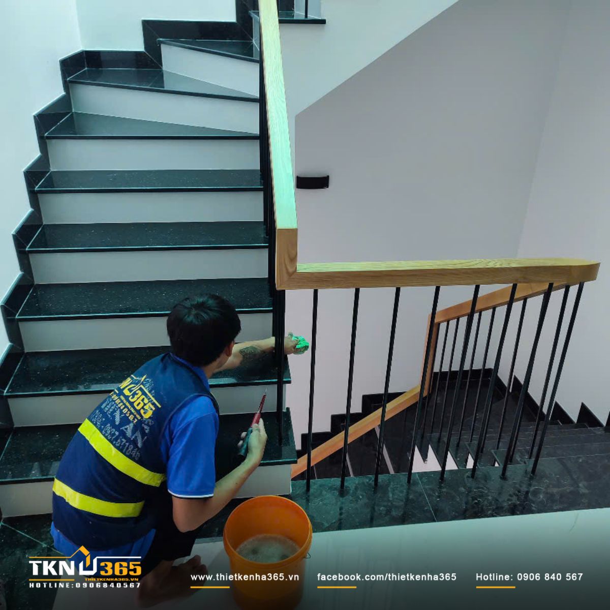 Hoàn thiện nội thất và dọn dẹp, vệ sinh nhà phố 3 tầng trước khi bàn giao