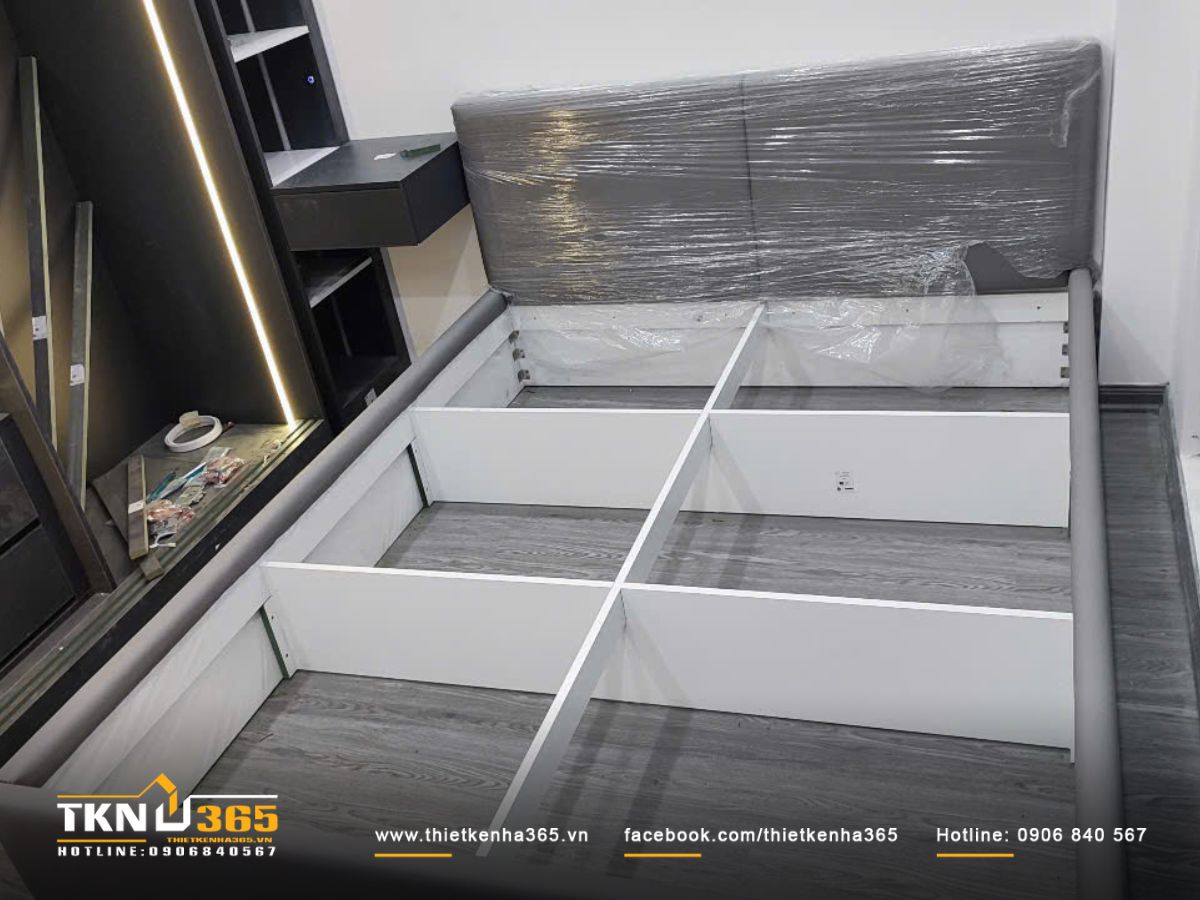 Hình ảnh thi công nội thất nhà phố 3 tầng