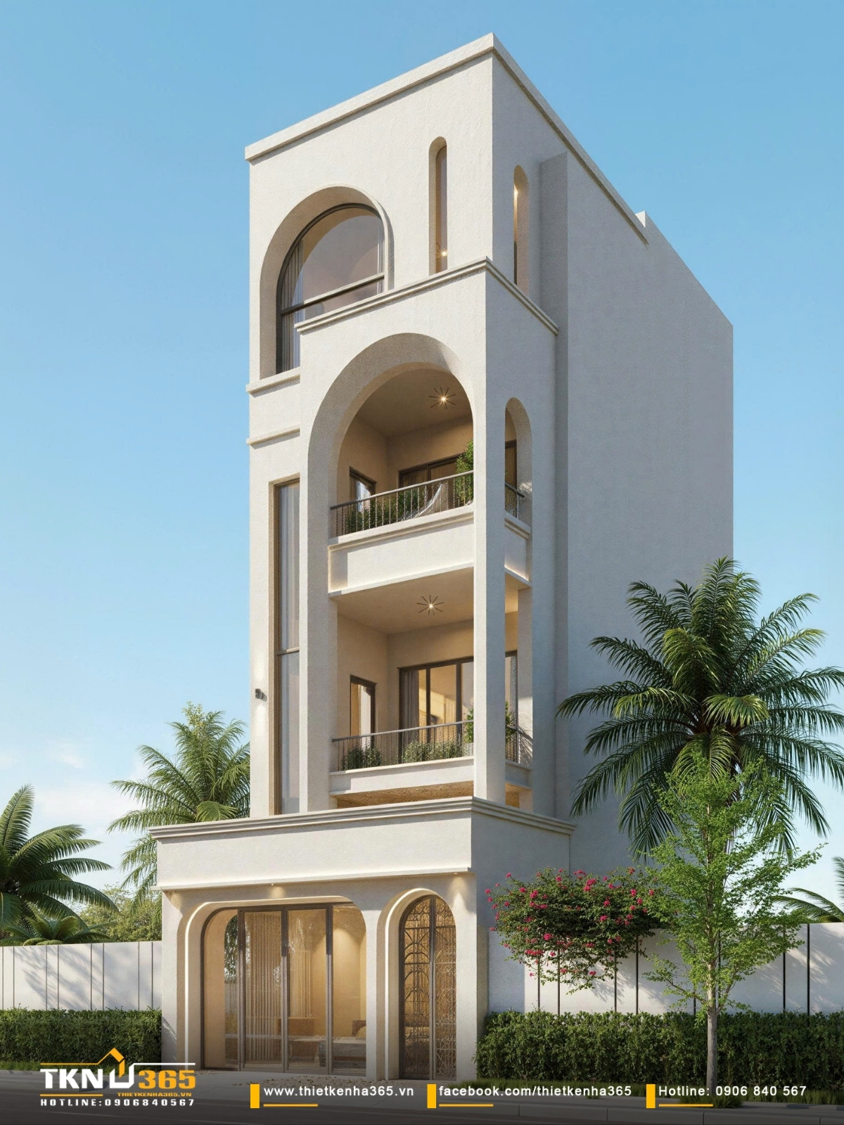 thiet ke nha mat tieng 3 tang 1