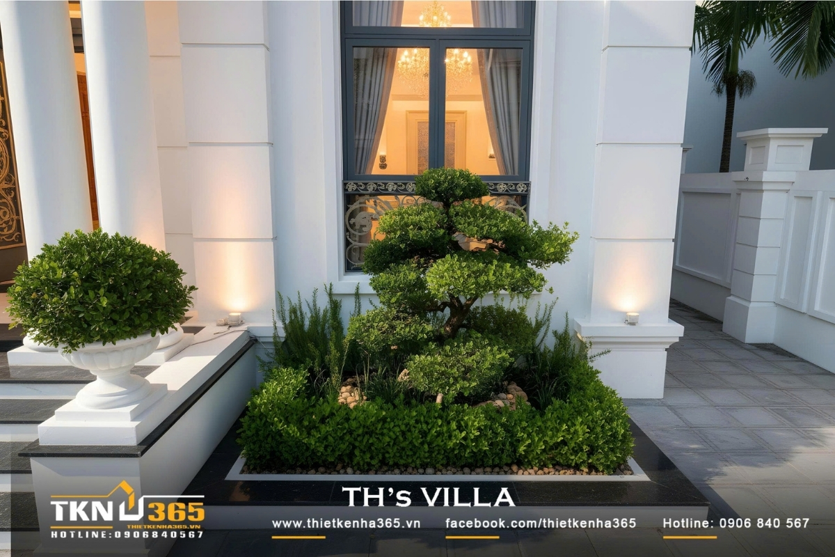 mẫu biệt thự 3 tầng t&acirc;n cổ điển