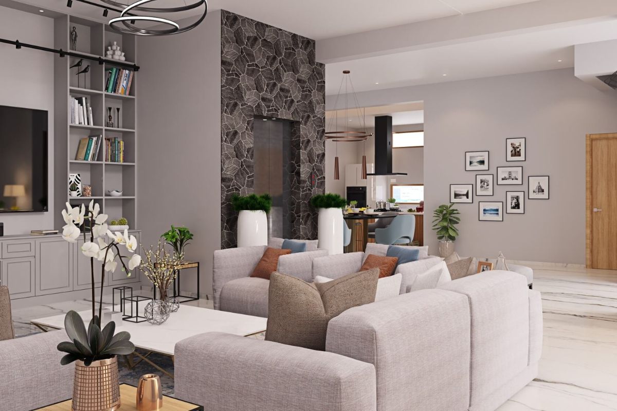 Thiết kế nội thất biệt thự nên bố trí cân đối, hài hòa, giản lược những chi tiết không cần thiết để tránh lỗi thời (Ảnh: Sưu tầm)