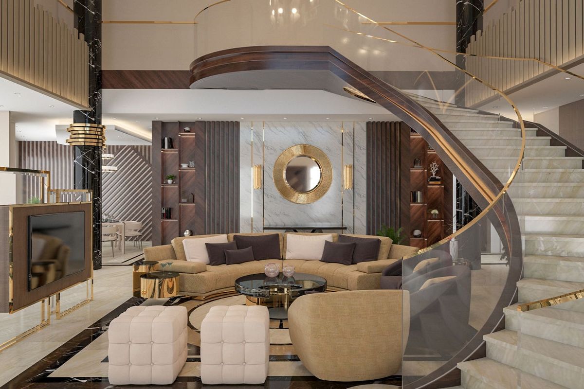 Màu sắc trung tính tiếp tục chiếm ưu thế trong xu hướng trang trí nội thất biệt thự (Ảnh: Sưu tầm)