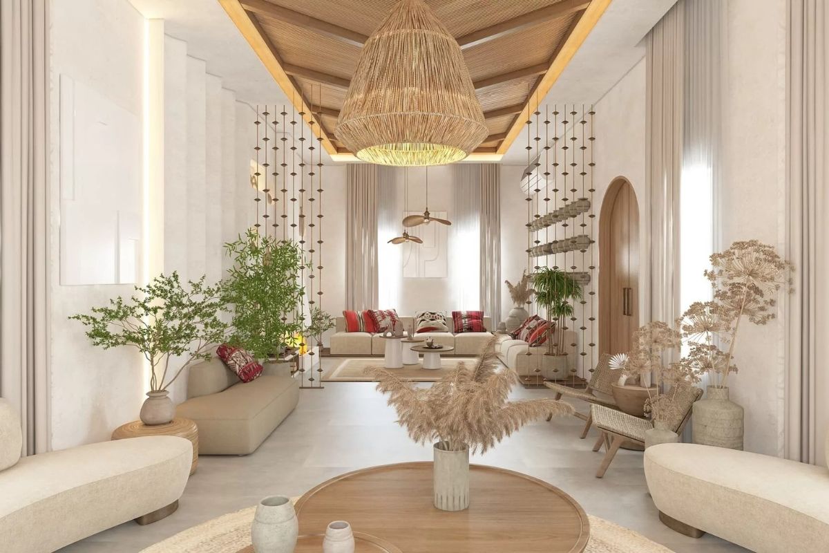 Phong cách Japandi / Scandinavian kết hợp đầy nhẹ nhàng, thể hiện sự kết nối gần gũi với thiên nhiên (Ảnh: Sưu tầm)