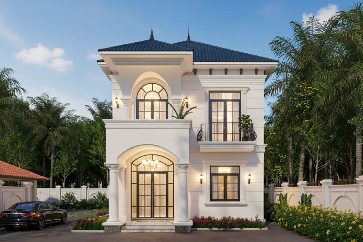 Biệt thự 2 tầng 120m2 4 phòng ngủ phù hợp với gia đình có nhiều thế hệ cùng chung sống (Ảnh: Sưu tầm)