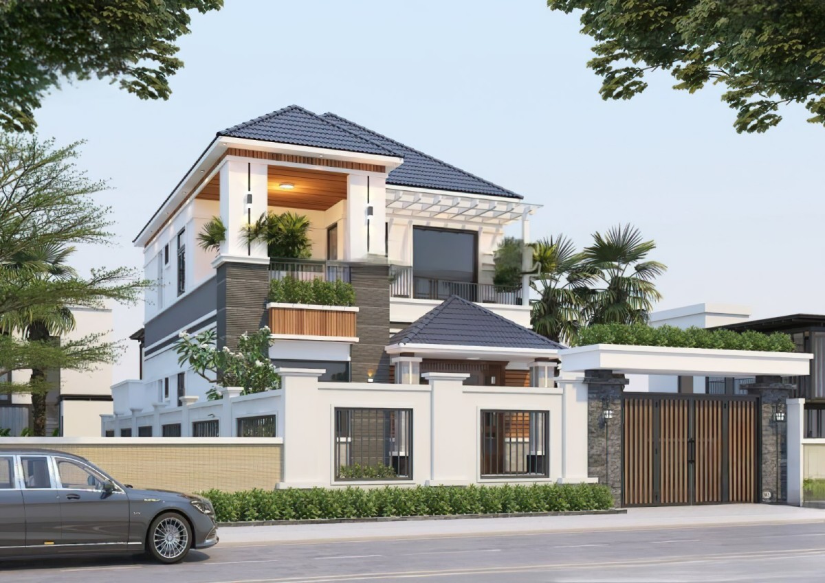 Biệt thự m&aacute;i Nhật 2 tầng diện t&iacute;ch 150m2 &iacute;t lỗi thời hơn so với m&aacute;i Th&aacute;i (Ảnh: Sưu tầm)