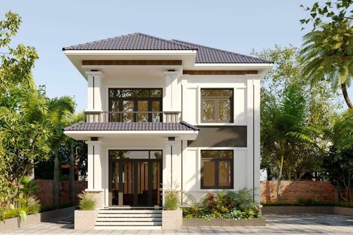 Biệt thự 2 tầng m&aacute;i Nhật hiện đại 150m2 ph&ugrave; hợp với gia đ&igrave;nh trẻ, mang đến giải ph&aacute;p tối ưu thẩm mỹ v&agrave; c&ocirc;ng năng (Ảnh: Sưu tầm)