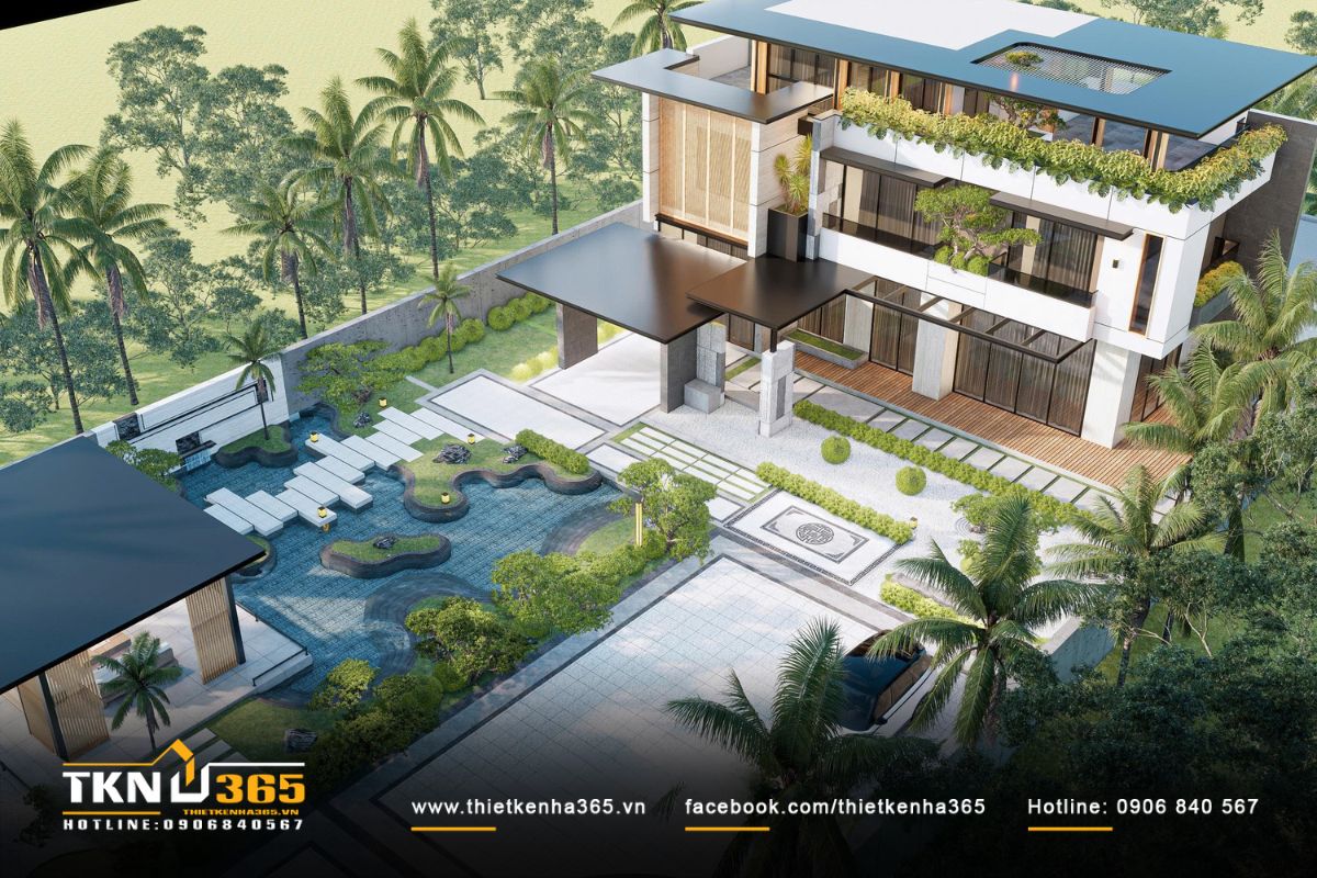 Thiết kế biệt thự 3 tầng hiện đại cần t&iacute;nh to&aacute;n kỹ lưỡng giải ph&aacute;p lấy s&aacute;ng v&agrave; th&ocirc;ng gi&oacute; tự nhi&ecirc;n