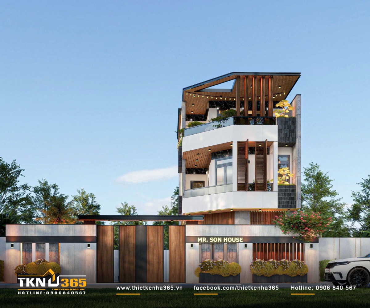 Biệt thự 3 tầng hiện đại sử dụng vật liệu ho&agrave;n thiện cao cấp đẩy chi ph&iacute; x&acirc;y dựng l&ecirc;n rất cao