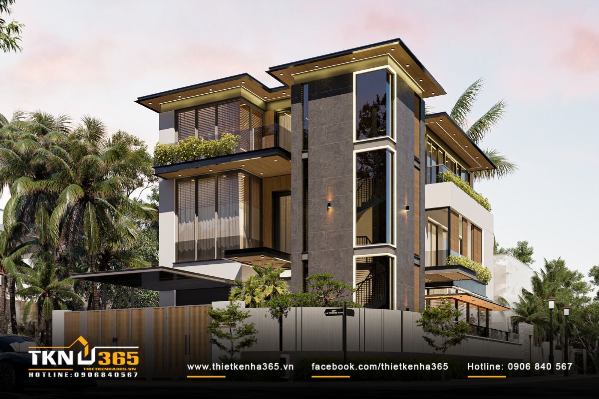 Biệt thự 3 tầng hiện đại cho ph&eacute;p ph&acirc;n tầng kh&ocirc;ng gian chung - ri&ecirc;ng hợp l&yacute;