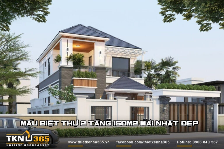 biệt thự mini 2 tầng 150m2 m&aacute;i nhật
