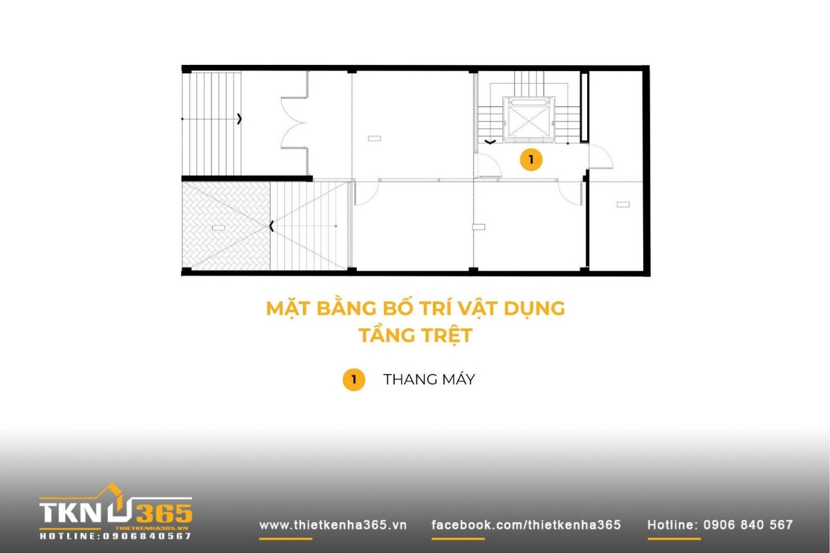 mặt bằng công năng nhà phố 6 tầng