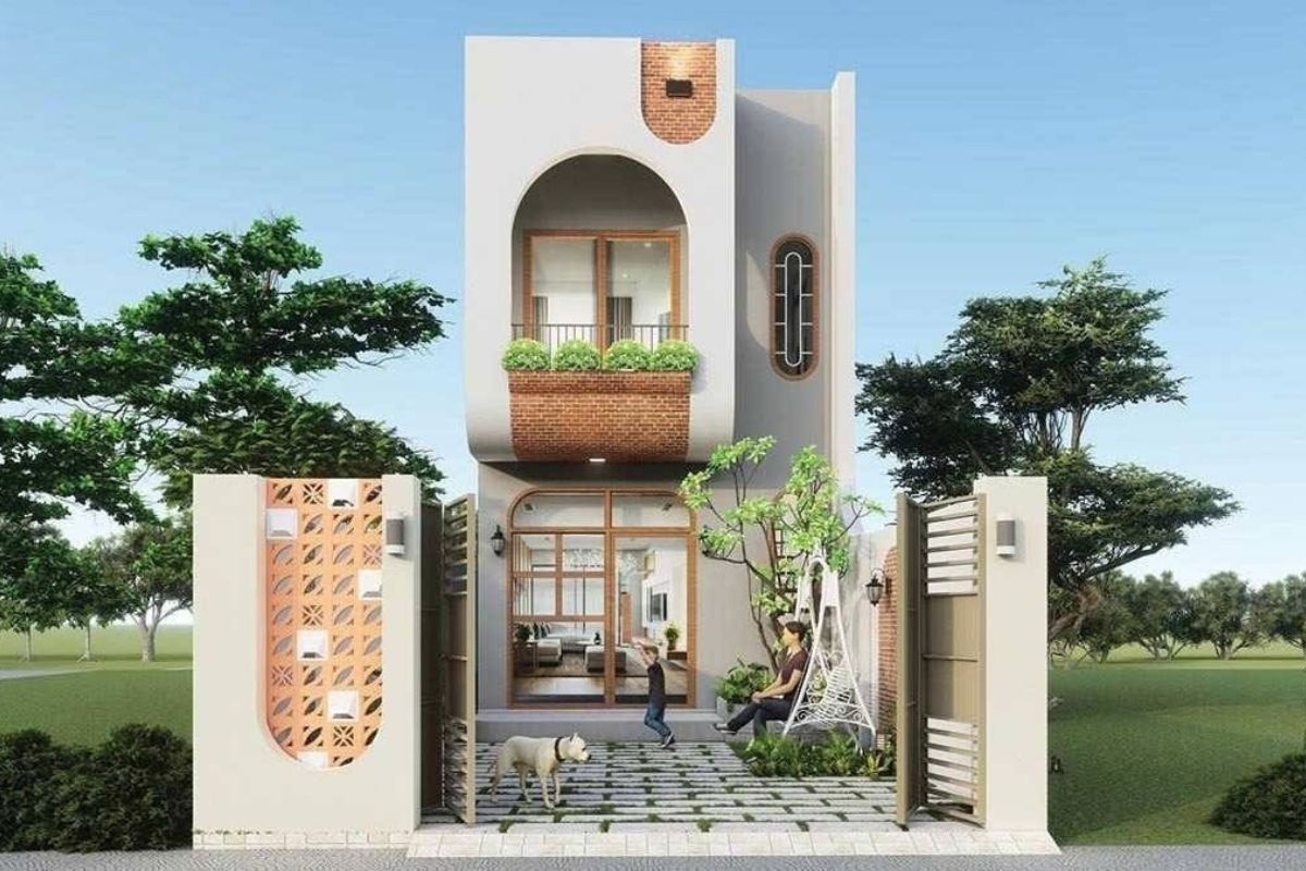 Nh&agrave; 1 trệt 1 lầu 4x16 c&oacute; khoảng s&acirc;n trước rộng tho&aacute;ng, đ&aacute;p ứng mật độ x&acirc;y dựng nh&agrave; phố theo quy định (Ảnh: Sưu tầm)