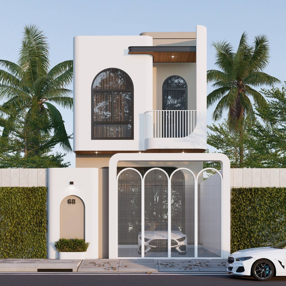 Mẫu nh&agrave; 1 trệt 1 lầu 5x16 hiện đại cho ph&eacute;p tổ chức c&ocirc;ng năng linh hoạt (Ảnh: Sưu tầm)