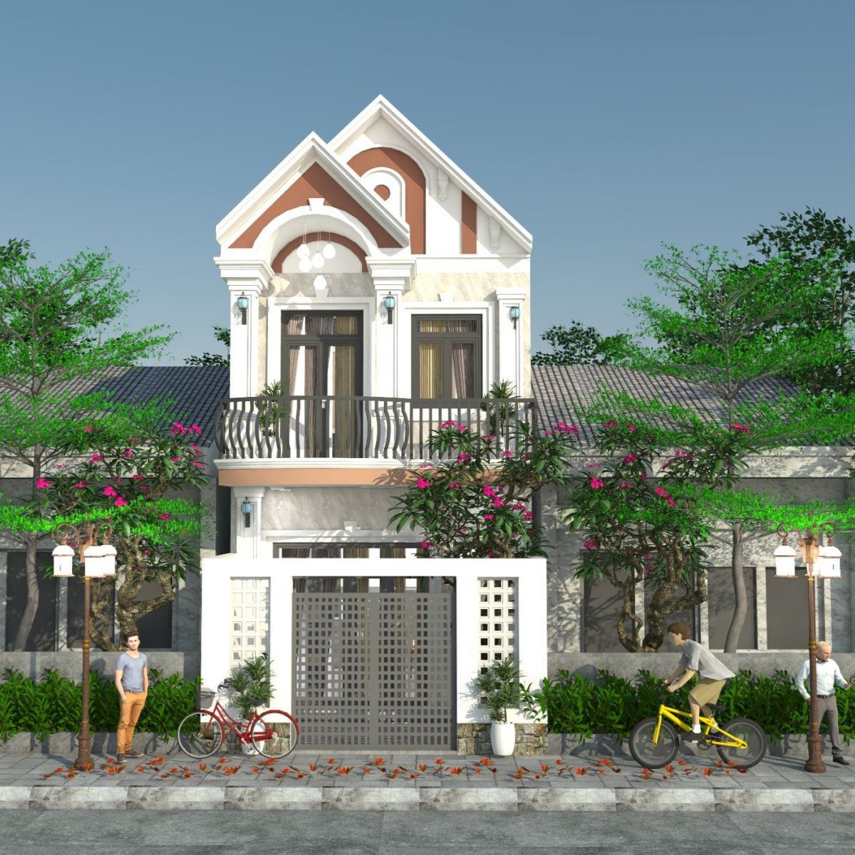 Mẫu nh&agrave; 1 trệt 1 lầu 5x16 m&aacute;i Nhật v&agrave; m&aacute;i Th&aacute;i c&oacute; chi ph&iacute; x&acirc;y dựng cao hơn nh&agrave; phố m&aacute;i bằng (Ảnh: Sưu tầm)