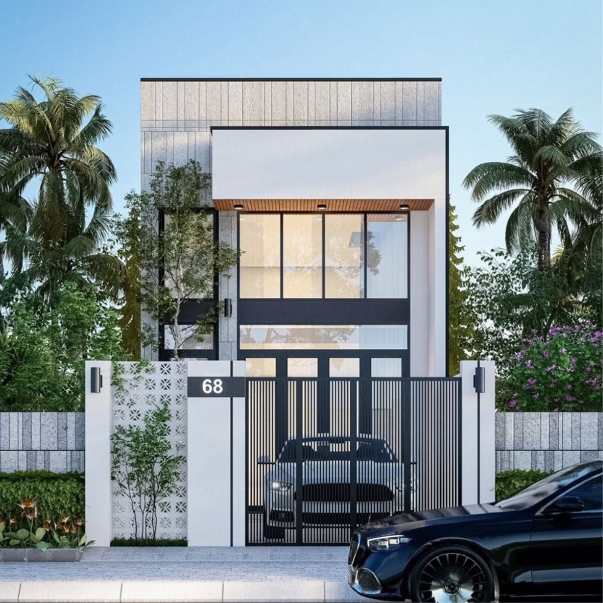 Gia chủ n&ecirc;n c&acirc;n nhắc phương &aacute;n thiết kế gara &ocirc; t&ocirc; hợp l&yacute; để kh&ocirc;ng ảnh hưởng đến những kh&ocirc;ng gian sinh hoạt c&ograve;n lại (Ảnh: Sưu tầm)