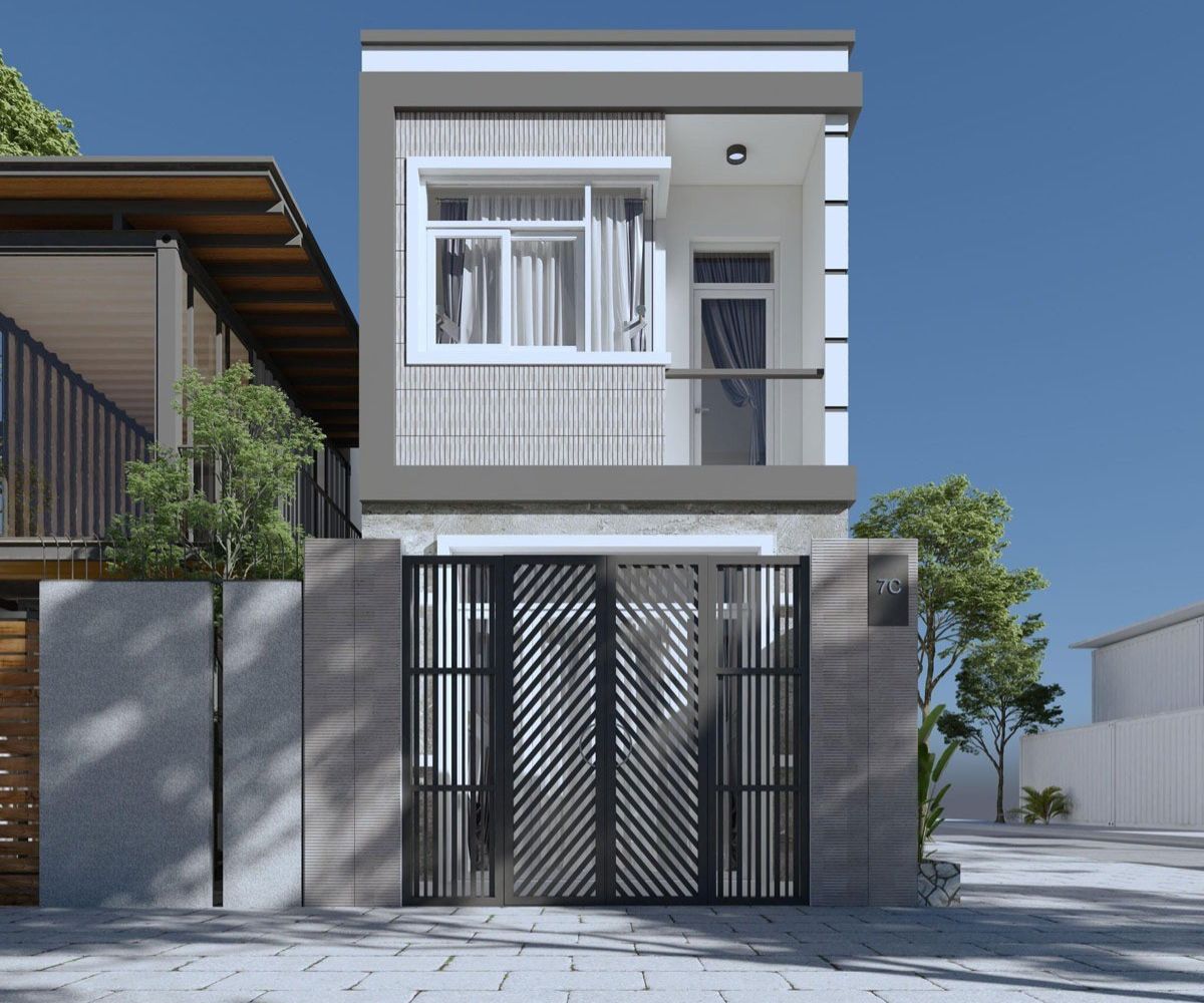 Nh&agrave; 1 trệt 1 lầu 5x16 m&aacute;i bằng sở hữu h&igrave;nh khối vu&ocirc;ng vức, gi&uacute;p gia chủ tối ưu c&ocirc;ng năng v&agrave; chi ph&iacute; x&acirc;y dựng (Ảnh: Sưu tầm)