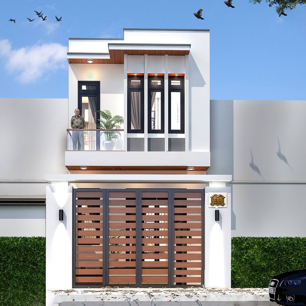 Mẫu nh&agrave; 1 trệt 1 lầu 5x16 thi c&ocirc;ng nhanh, dễ d&agrave;ng mở rộng kh&ocirc;ng gian khi c&oacute; nhu cầu (Ảnh: Sưu tầm)