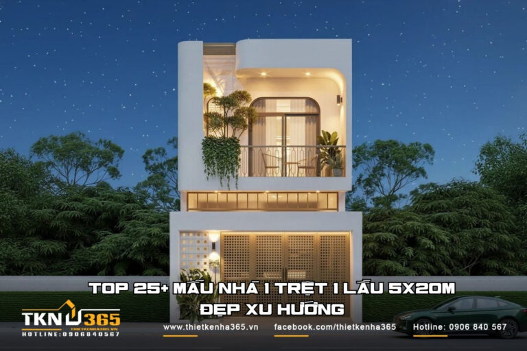 mẫu nh&agrave; 1 trệt 1 lầu 5x20m